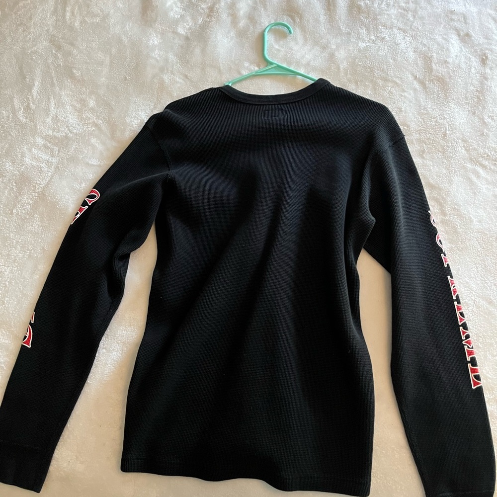 Supreme Black waffle long sleeve lightly used - Picture 3 of 3